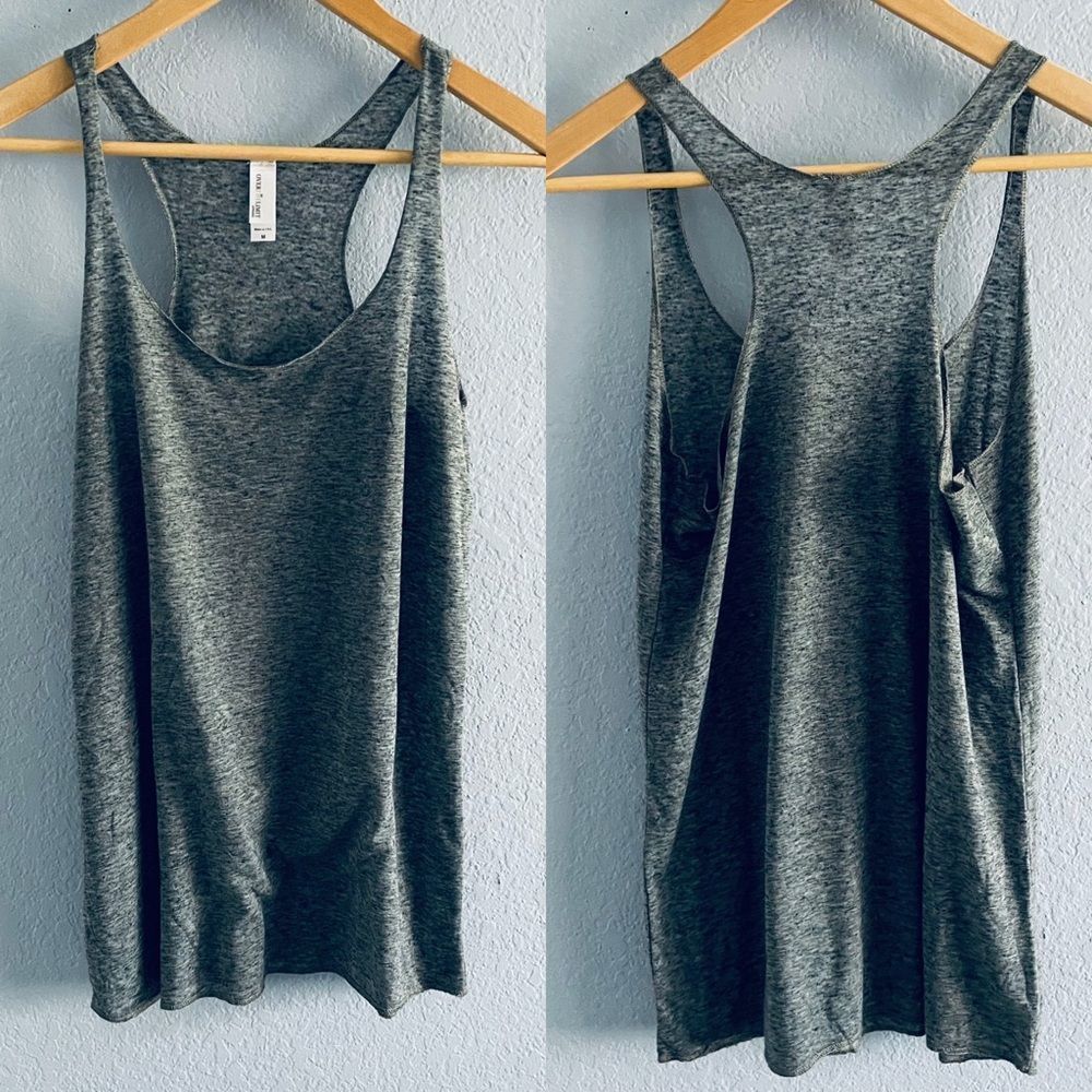 NWOT Over the Limit Gray Racerback Tank Top - Picture 9 of 13